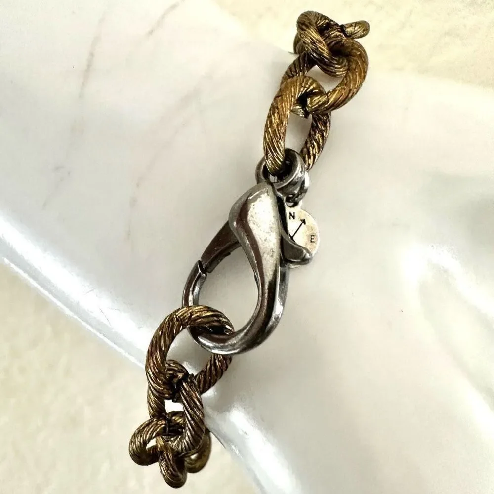 L&F gold tone link bracelet l&f gold